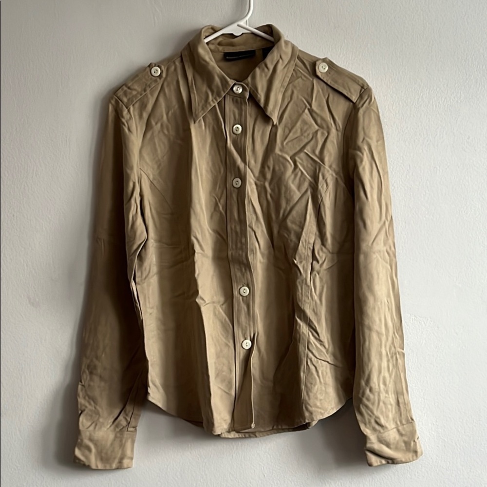 Women’s Tan Button-Up Jacket